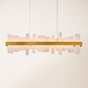 Nocturne Alabaster Rectangular Chandelier 48