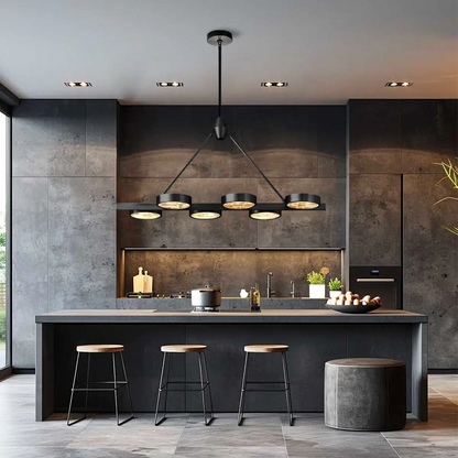 Armlo Rectangle Crystal Chandelier 54"W