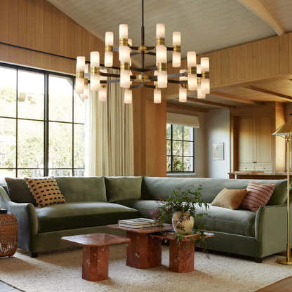 Moral Alabaster Round chandelier 37"D#Finish_Gold