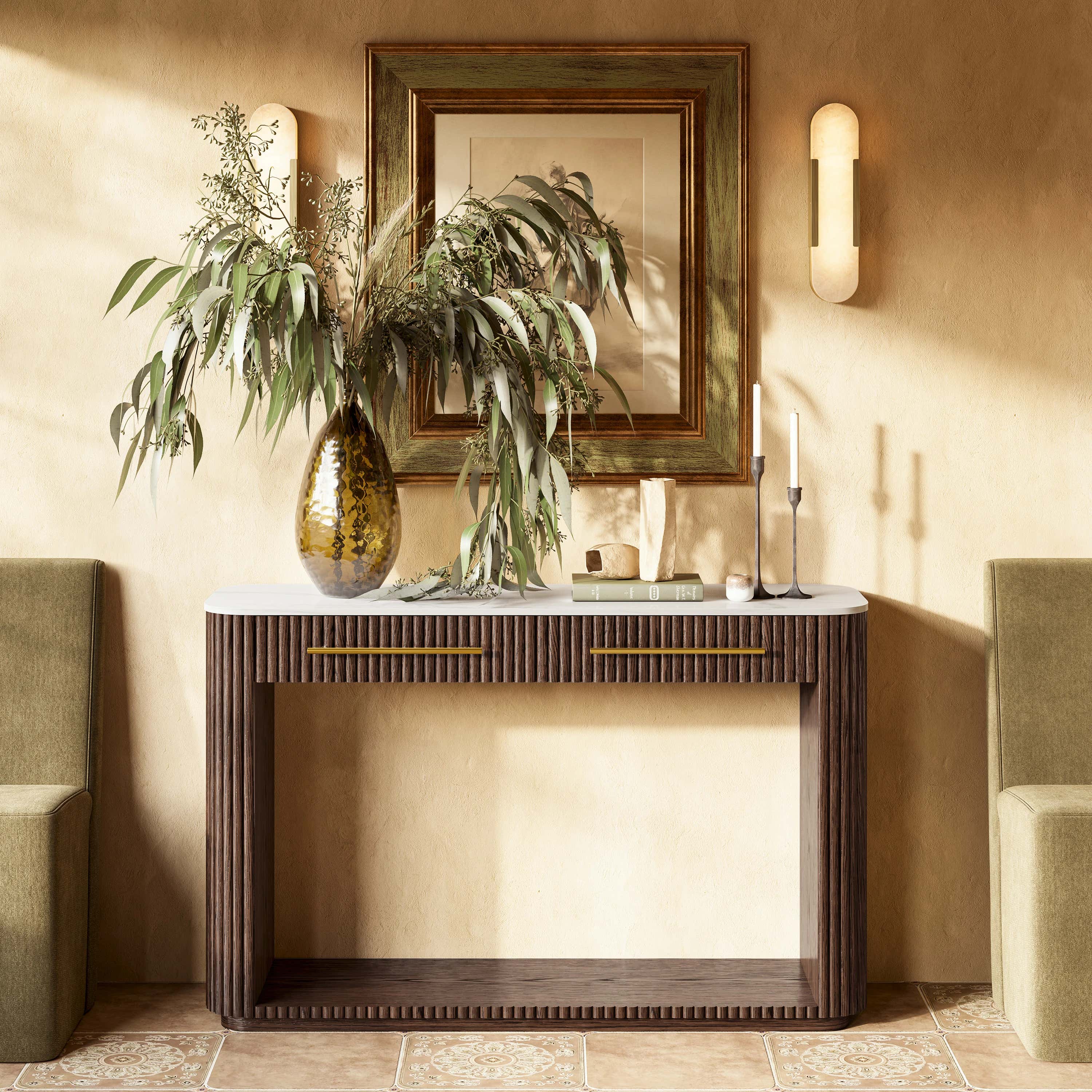 Riley Sintered Stone Console Table 47"W