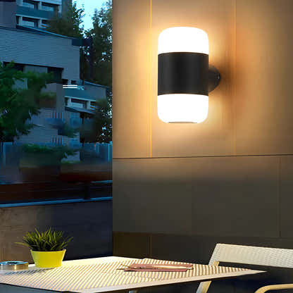 Vallumina Round Outdoor Up Down Wall Light