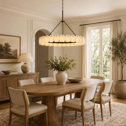 Moira Alabaster Custom Round Chandelier 48"D