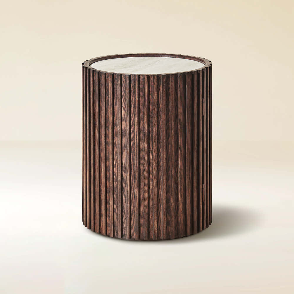 Arden Round Sintered Stone Side Table 16"W