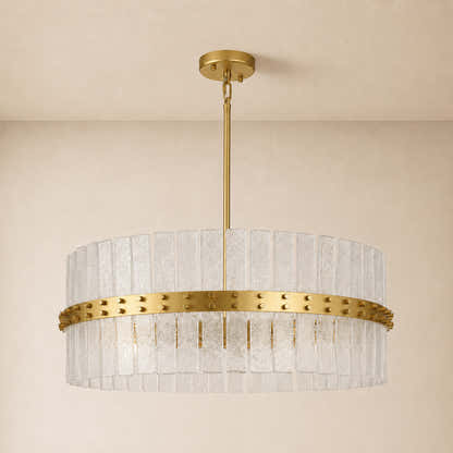 Mariselle Bubble Glass Round Chandelier 28"D
