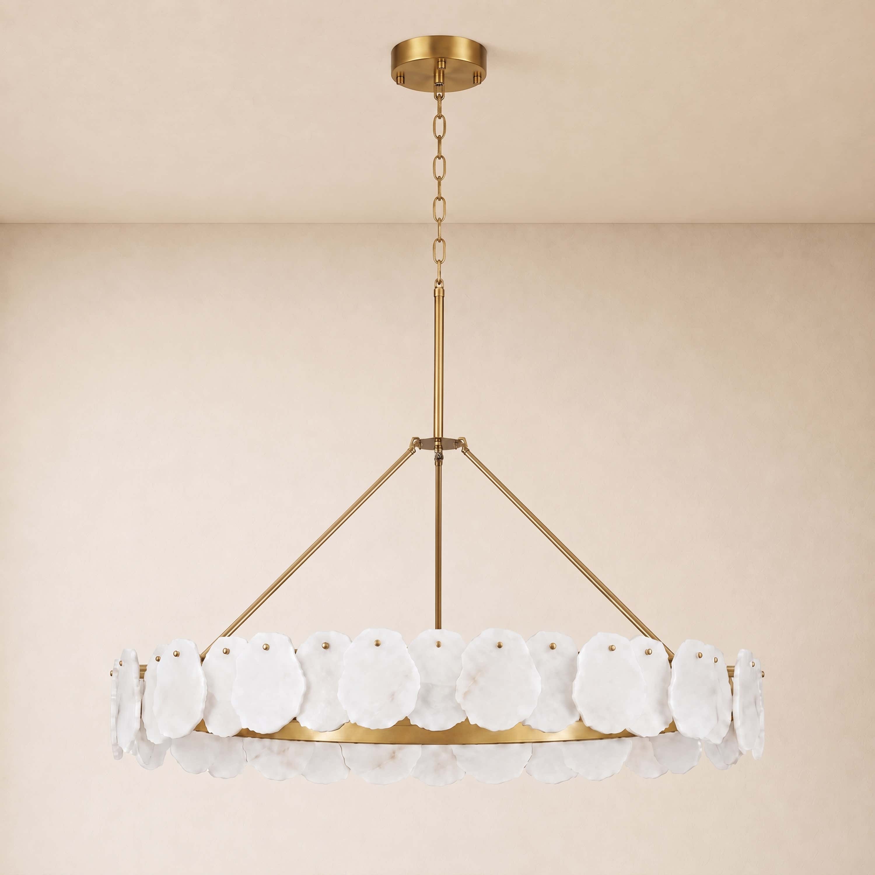 Moira Alabaster Custom Round Chandelier 48"D
