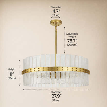 Mariselle Bubble Glass Round Chandelier 28"D