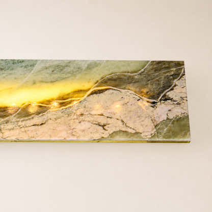 Pietra Green Marble Linear Chandelier 31.4"D