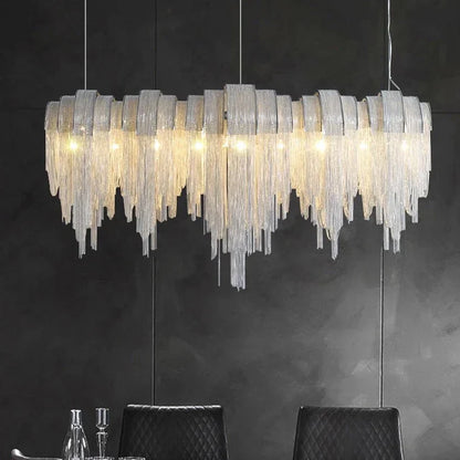 Teresa Cadena Chain Tassel Dining Room Chandelier