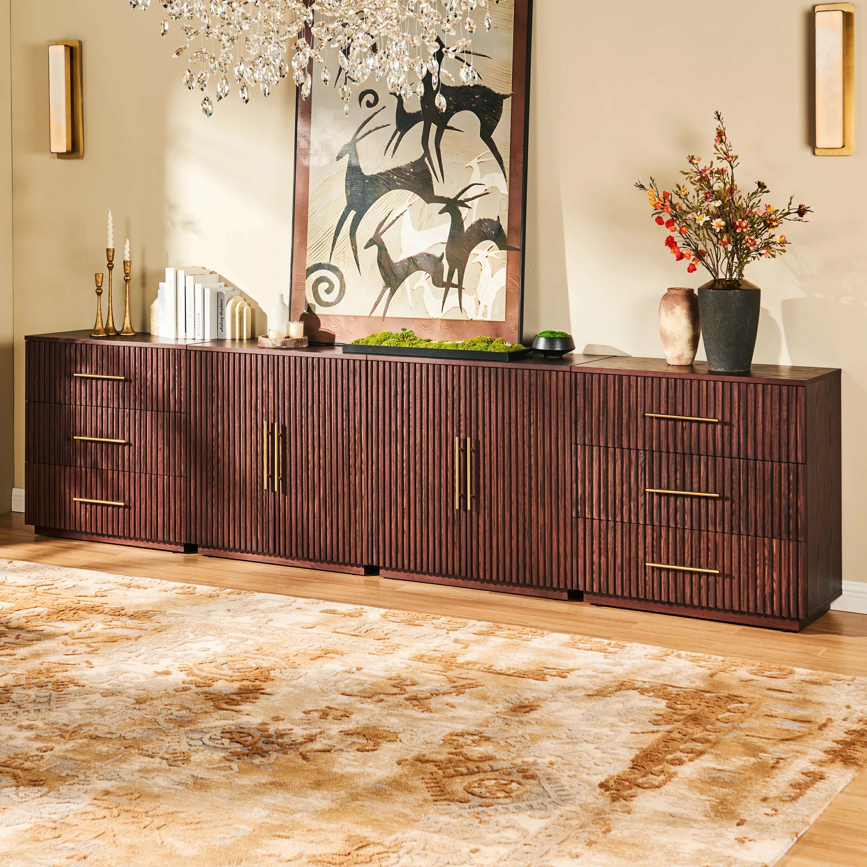 Holt Oak Modular Media Console (Set of 4)