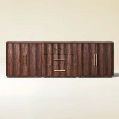 Holt Oak Modular Media Console (Set of 3)