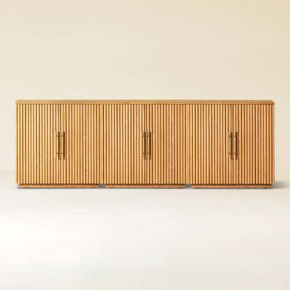 Holt 95″ Solid Oak Console(Set of 3)