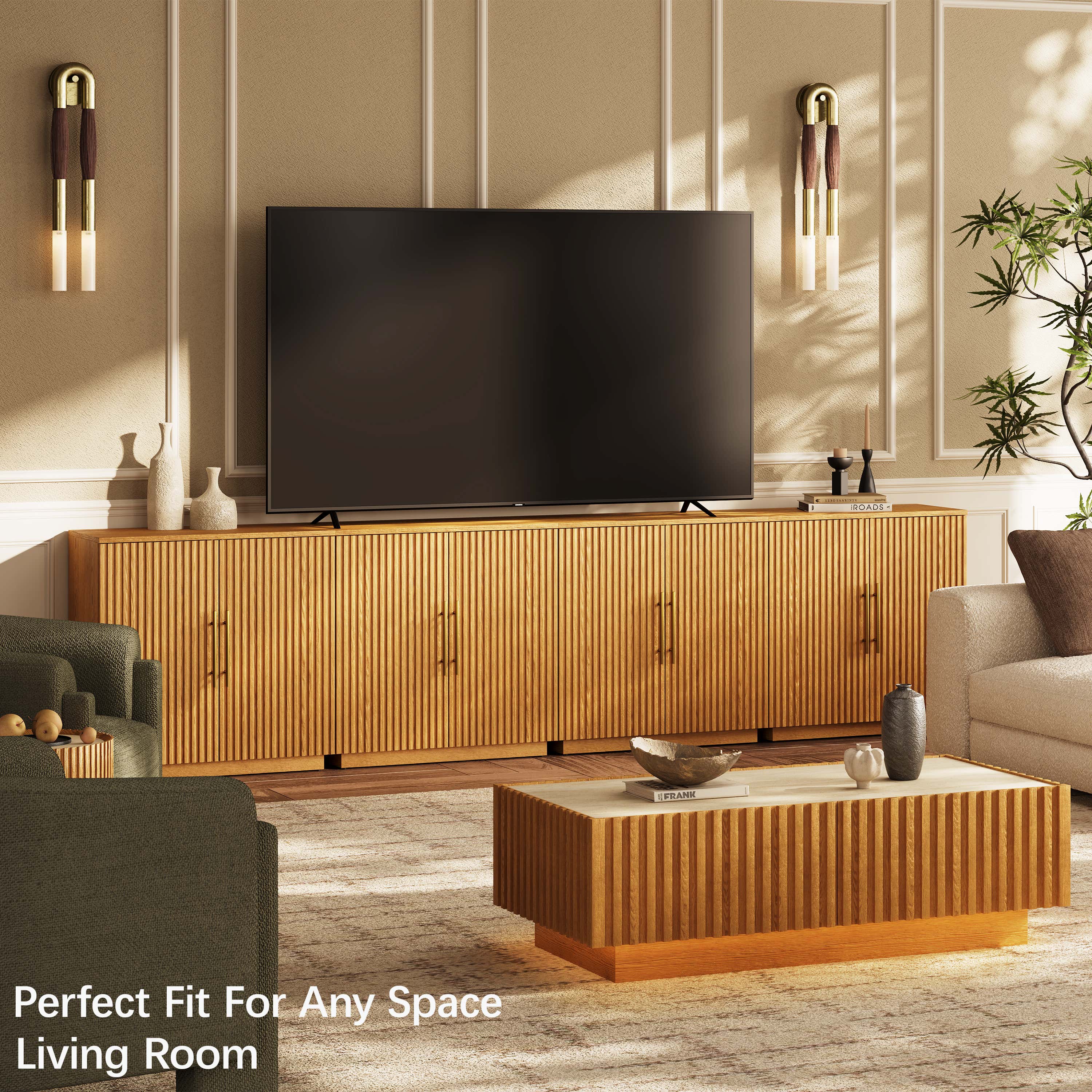 Holt 126″ Solid Oak Console(Set of 4)