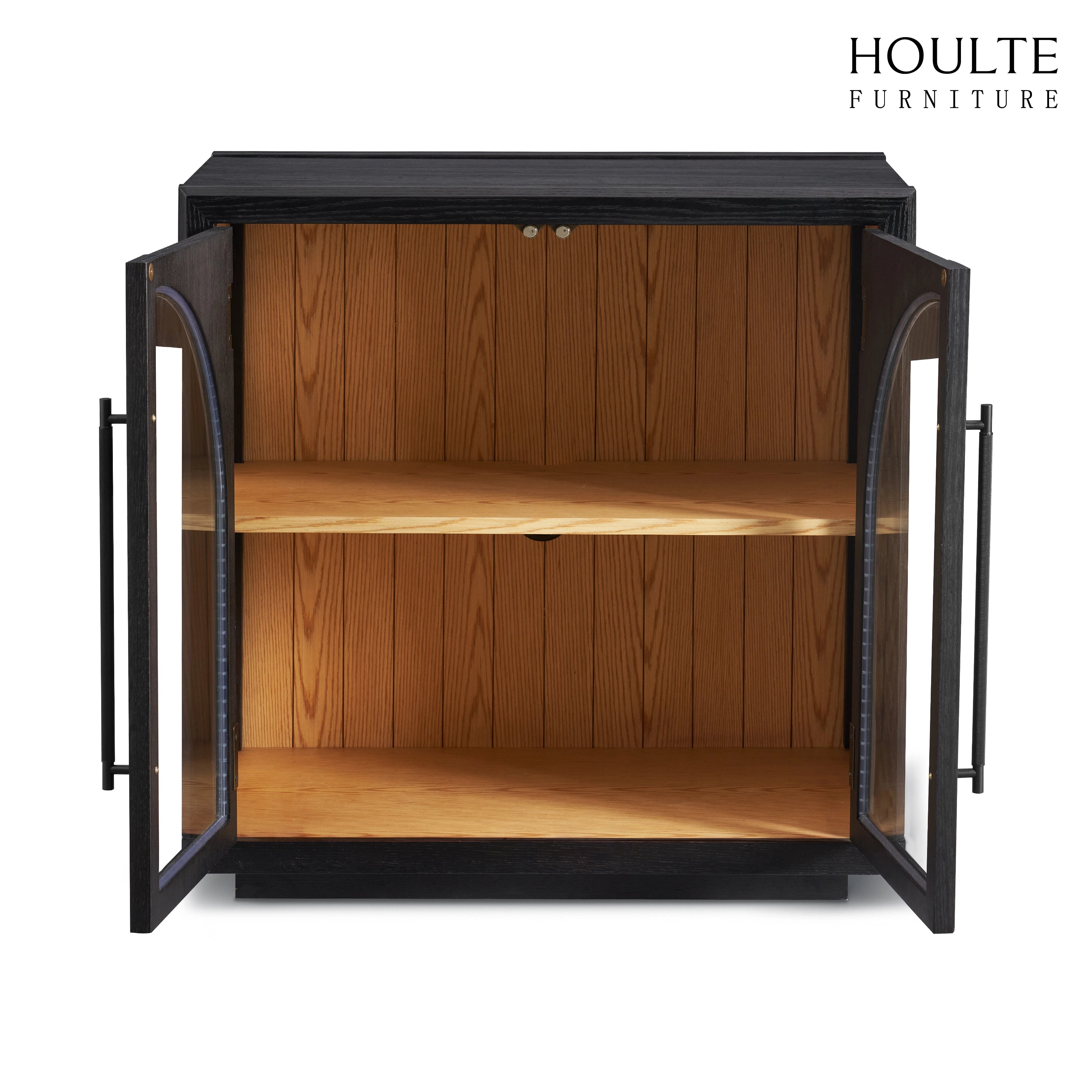 Alvar Arched 94.5″ Oak Modular Media Console(Set of 3)