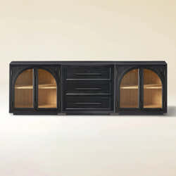 Alvar Arched 94.5″ Oak Modular Media Console(Set of 3)