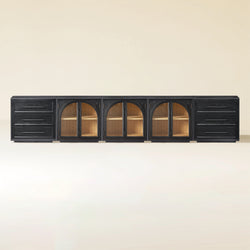 Alvar Arched 157.5″ Oak Modular Media Console(Set of 5)