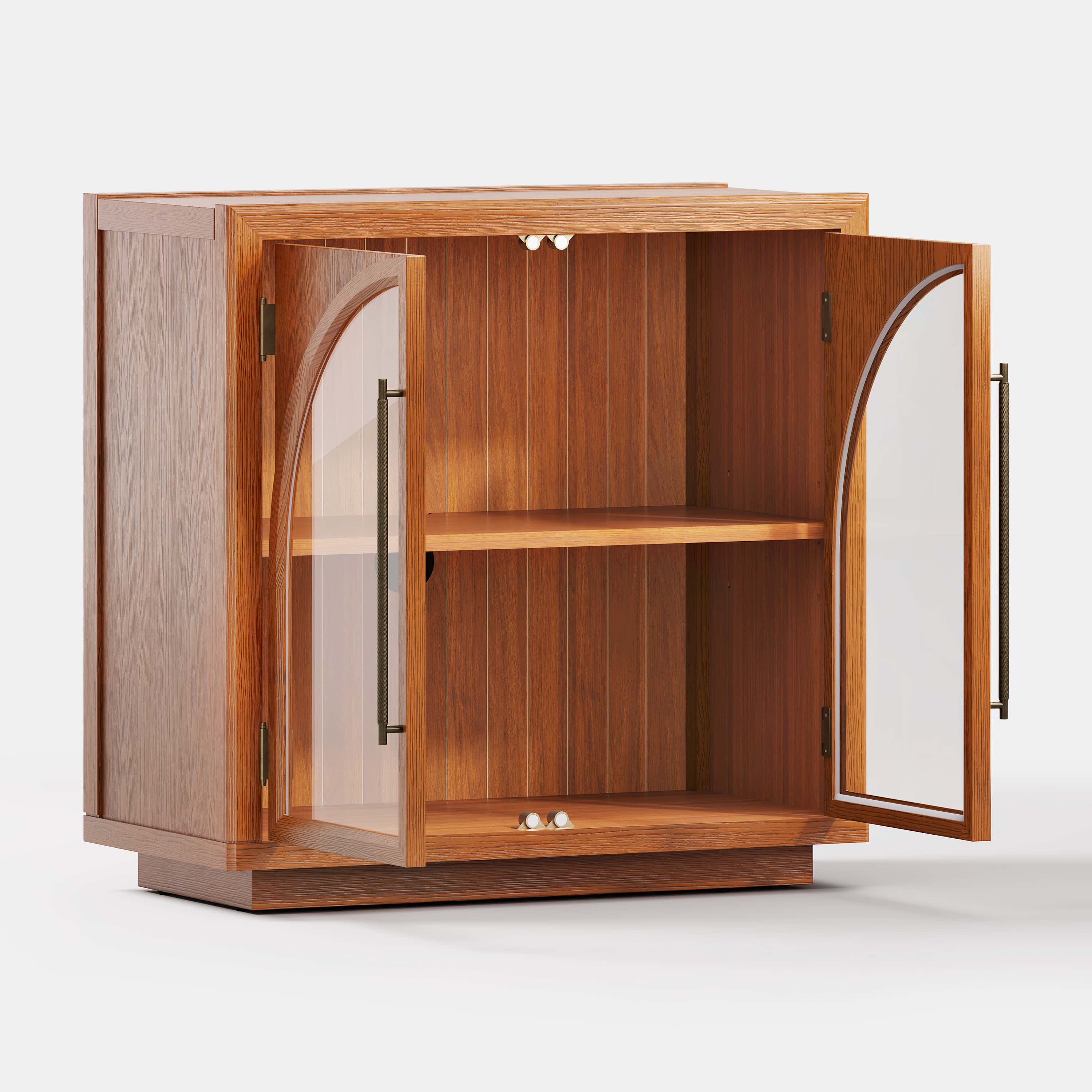 Alvar Arched 32″  Oak Storage Cabinet