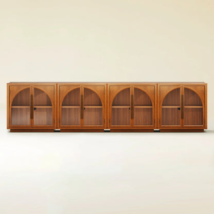Alvar Arched 126″ Oak Media Console(Set of 4)