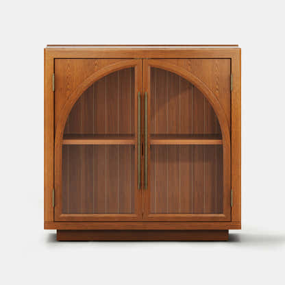 Alvar Arched 126″ Oak Media Console(Set of 4)