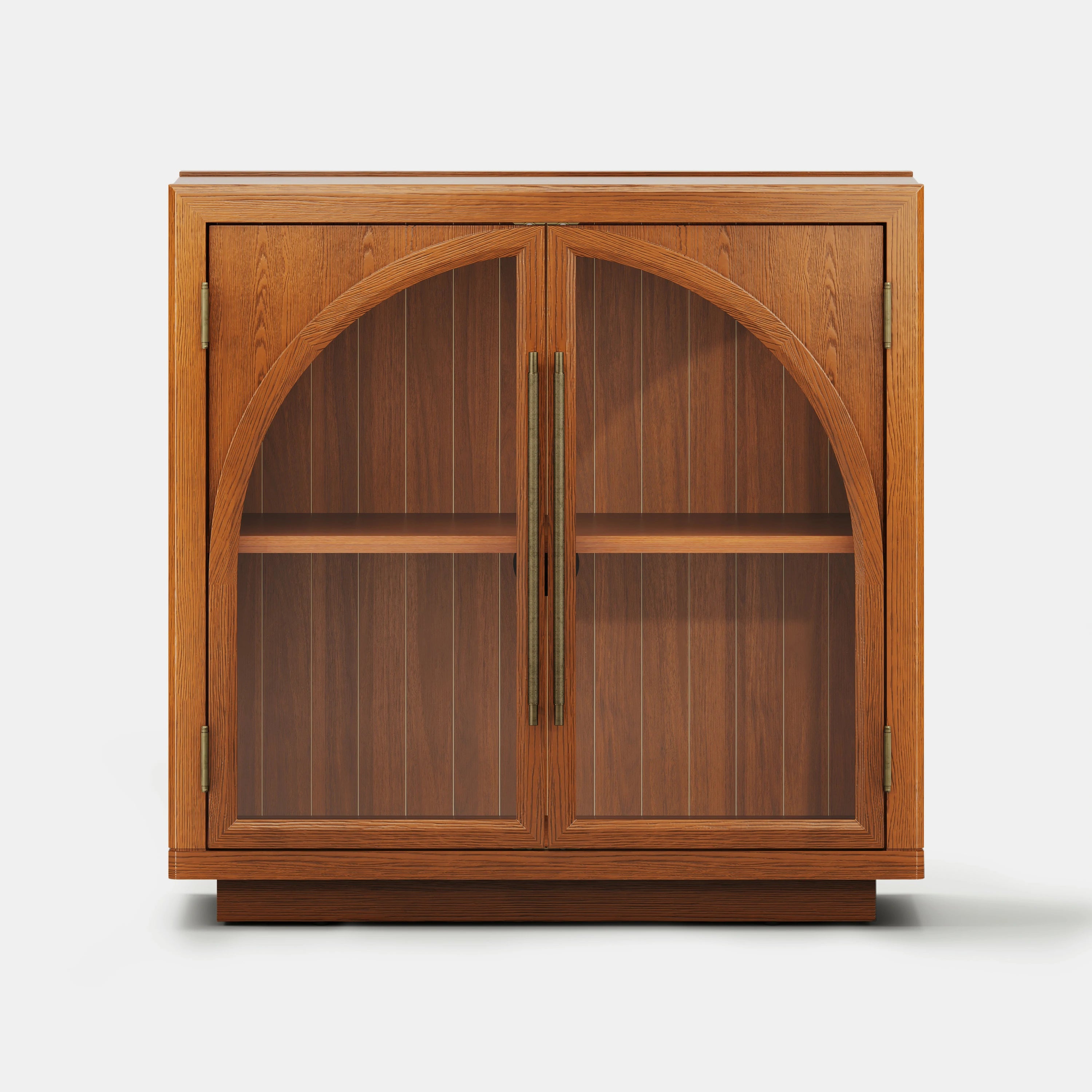 Alvar Arched 126″ Oak Media Console(Set of 4)