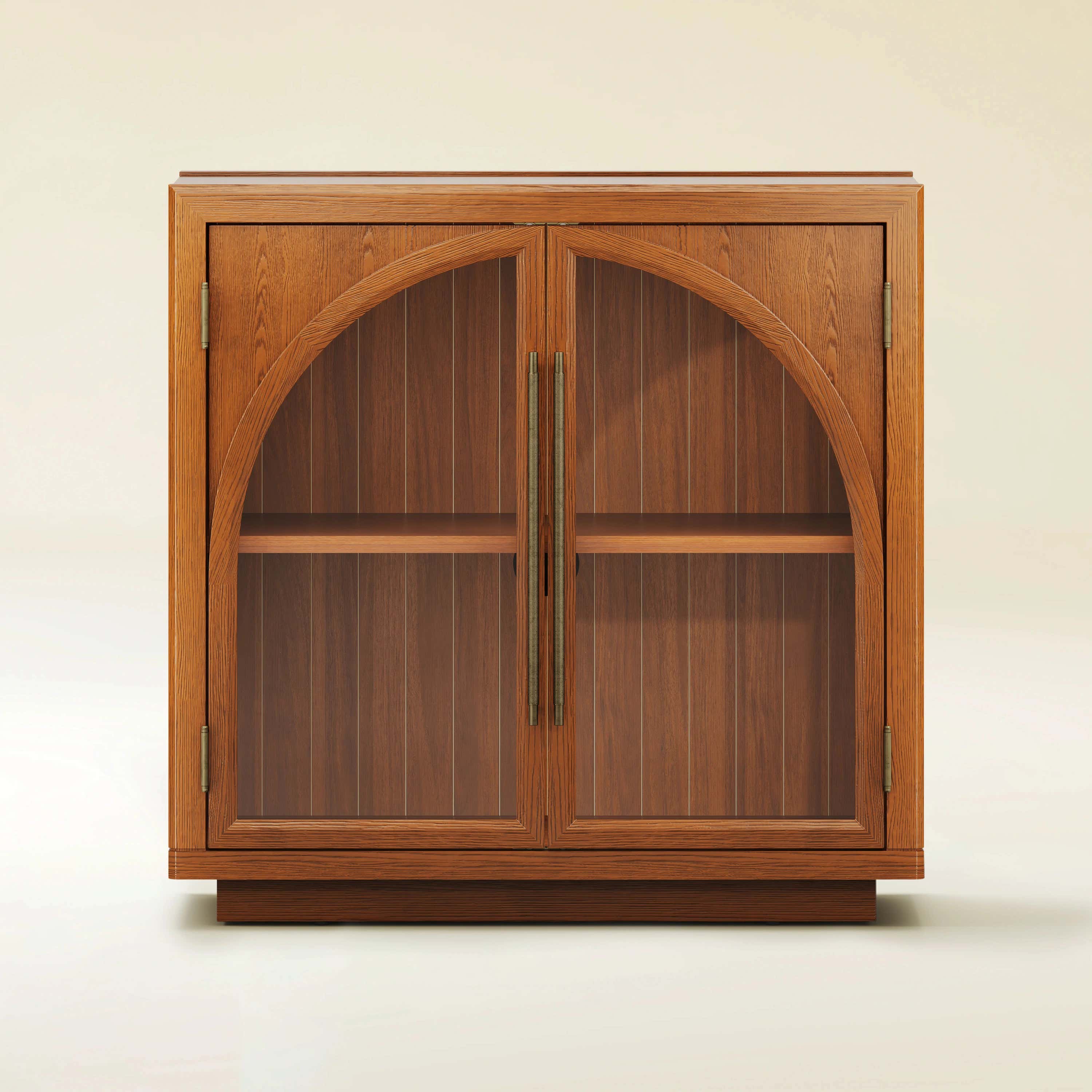 Alvar Arched 32″  Oak Storage Cabinet