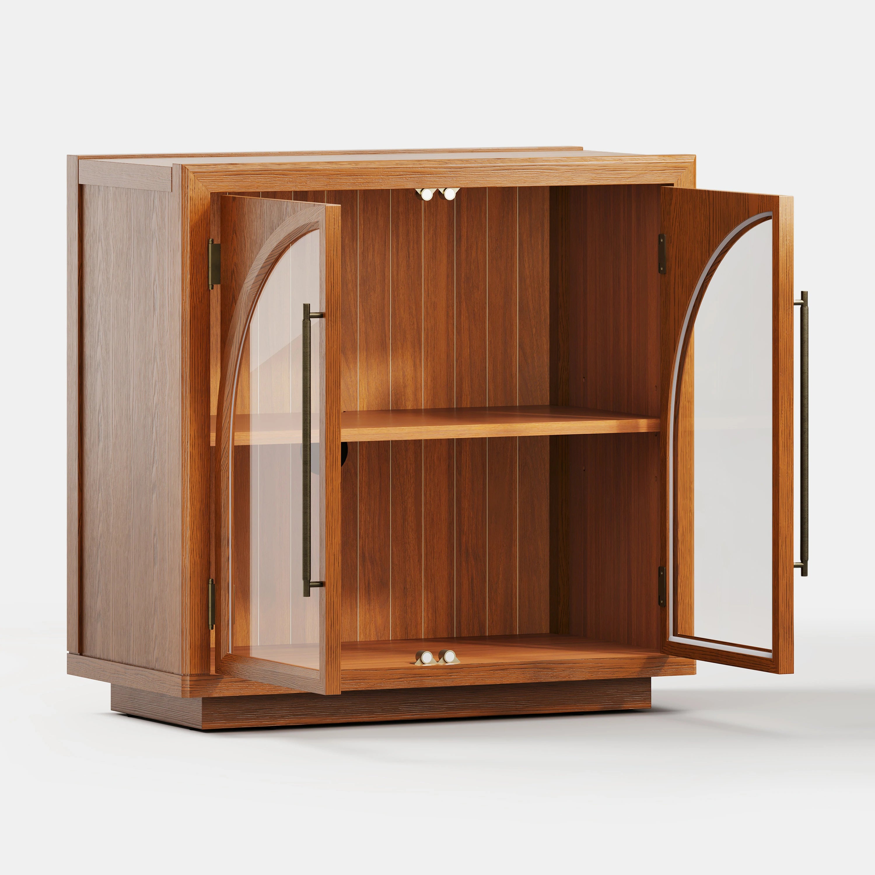 Alvar Arched 126″ Oak Media Console(Set of 4)