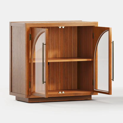 Alvar Arched 126″ Oak Media Console(Set of 4)