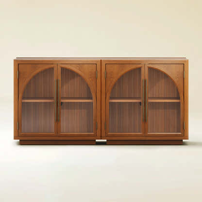 Alvar Arched 63″ Oak Media Console(Set of 2)