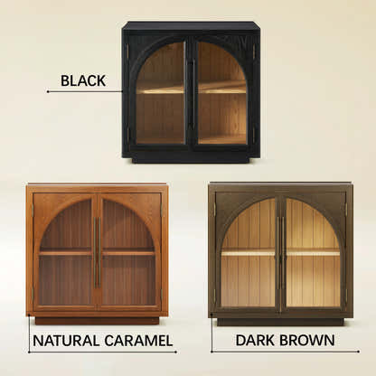 Alvar Arched 95″ Oak Media Console(Set of 3)