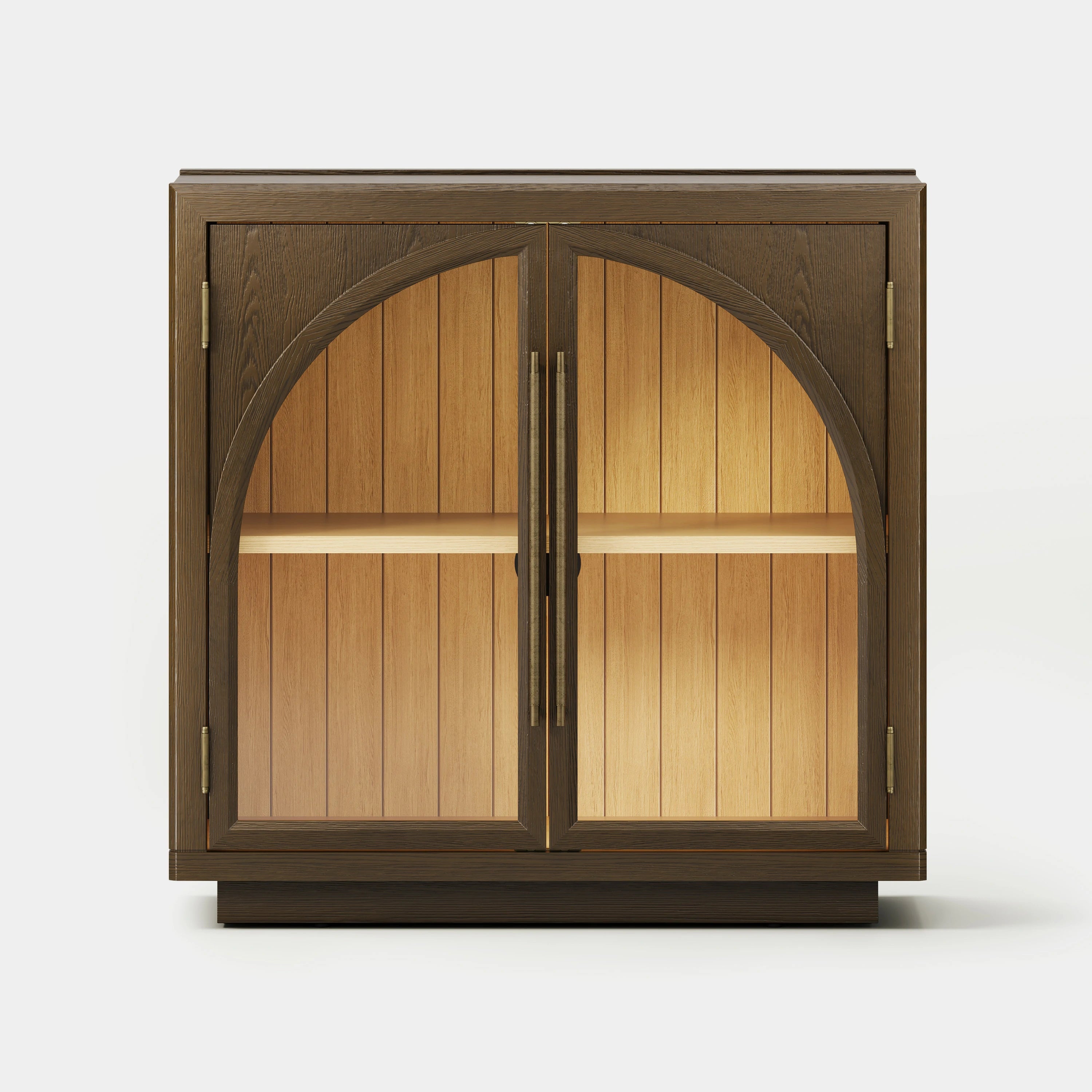 Alvar Arched 126″ Oak Media Console(Set of 4)