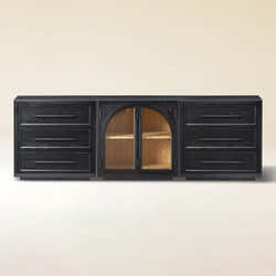 Alvar Arched 94.5″ Oak Modular Media Console(Set of 3)