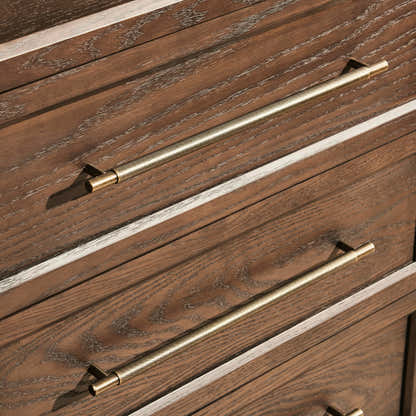 Alvar Arched 126″ Oak Modular Media Console(Set of 4)