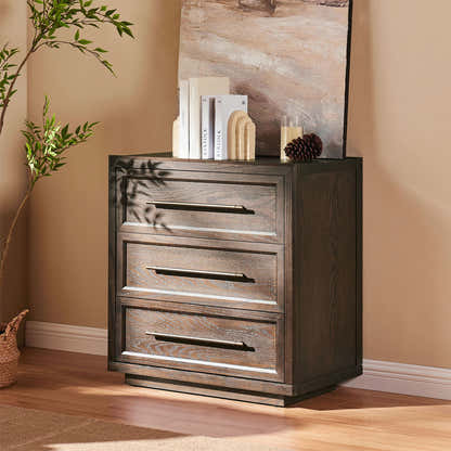 Alvar 32″ Oak 3-Drawer Chest