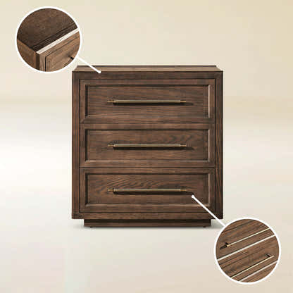 Alvar 95″ Oak 9-Drawer Chest(Set of 3)