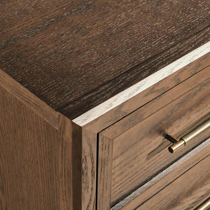 Alvar 63″ Oak 6-Drawer Chest(Set of 2)