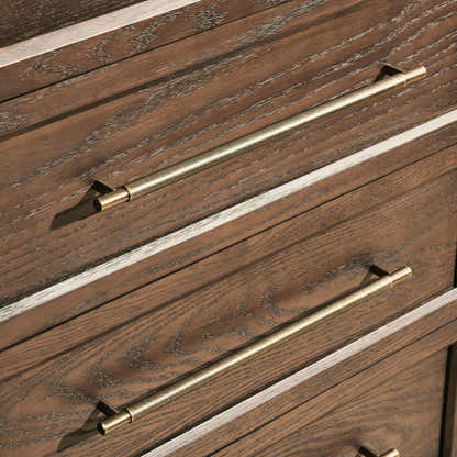 Alvar 126″ Oak 12-Drawer Chest(Set of 4)