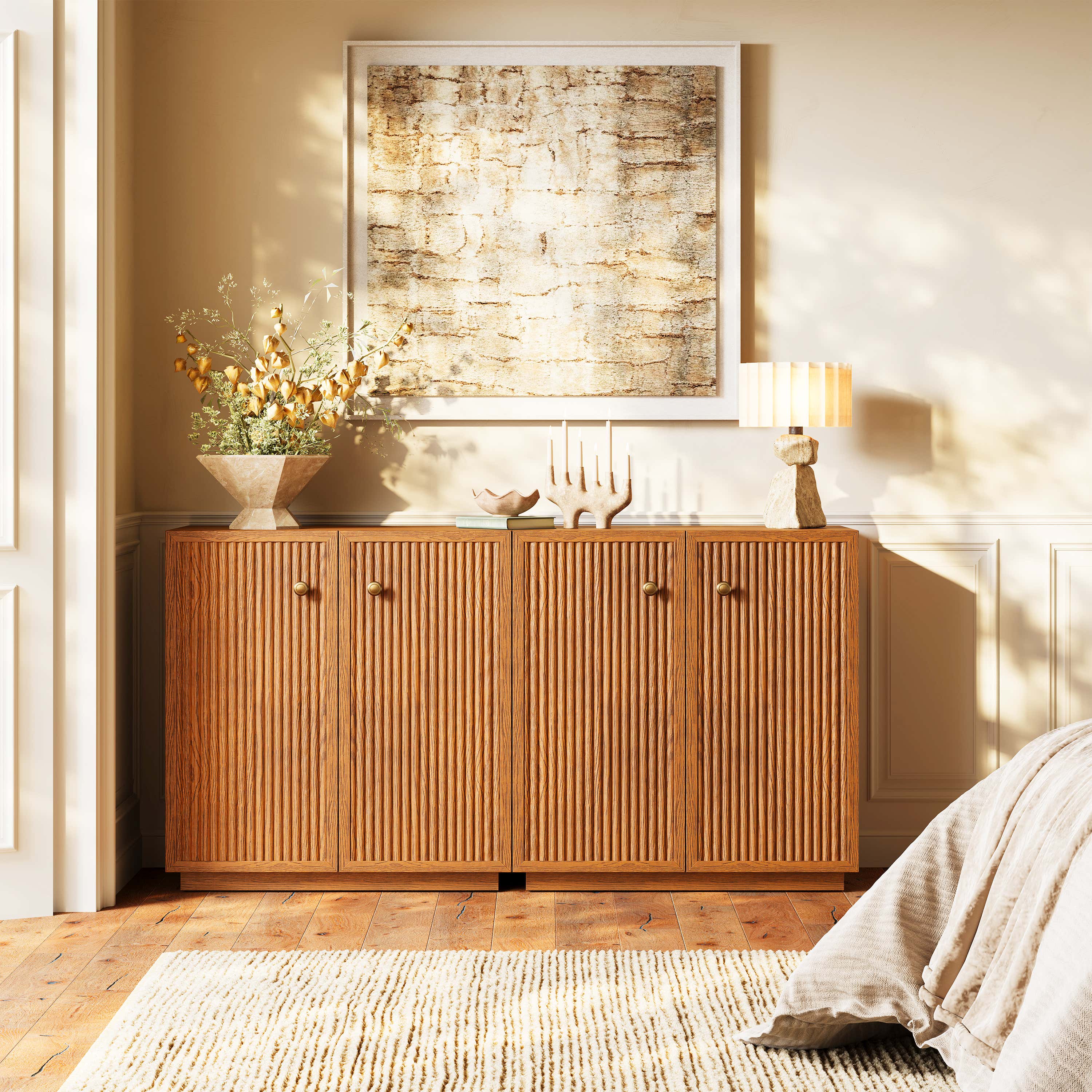 Avery Oak Cabinet 60"W (Set of 2)