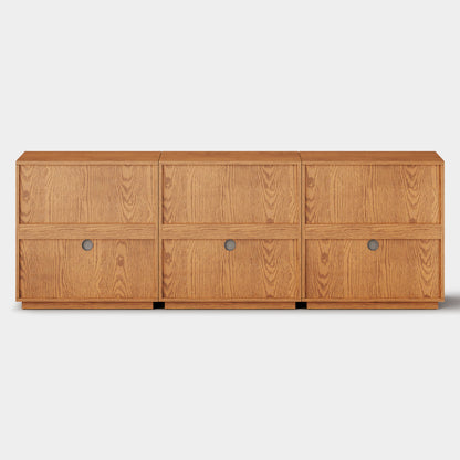 Avery Oak 9-Drawer Chest 90"W