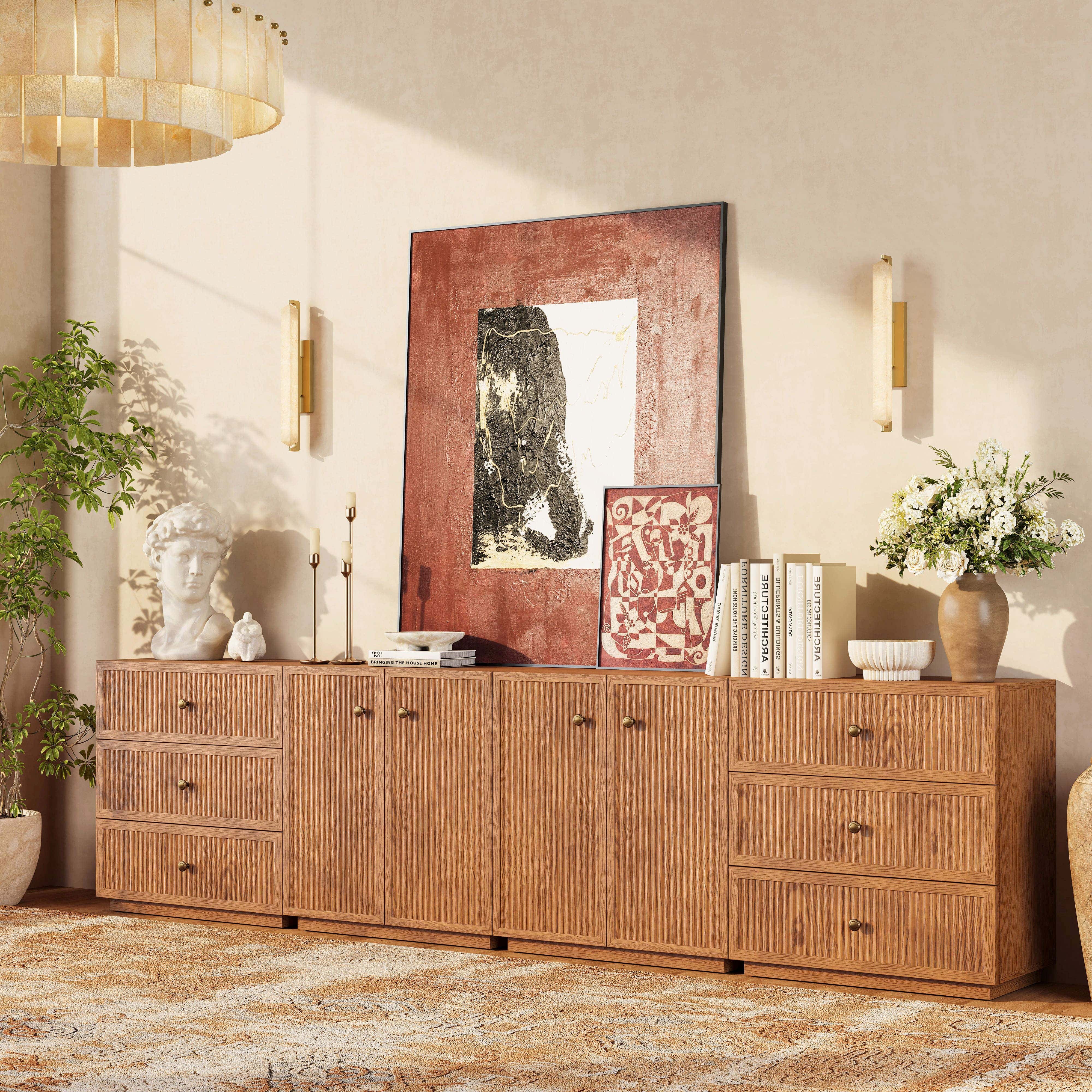 Avery Oak Modular Sideboard 120"W