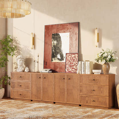 Avery Oak Modular Sideboard 120"W