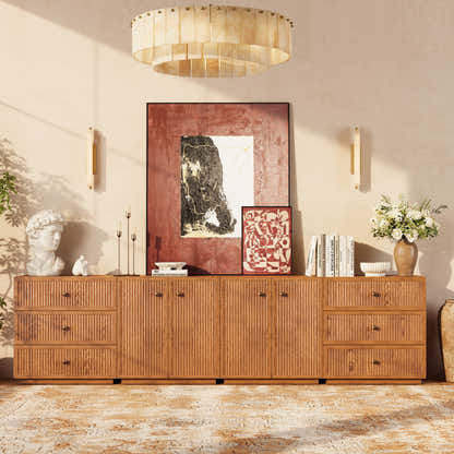 Avery Oak Modular Sideboard 120"W