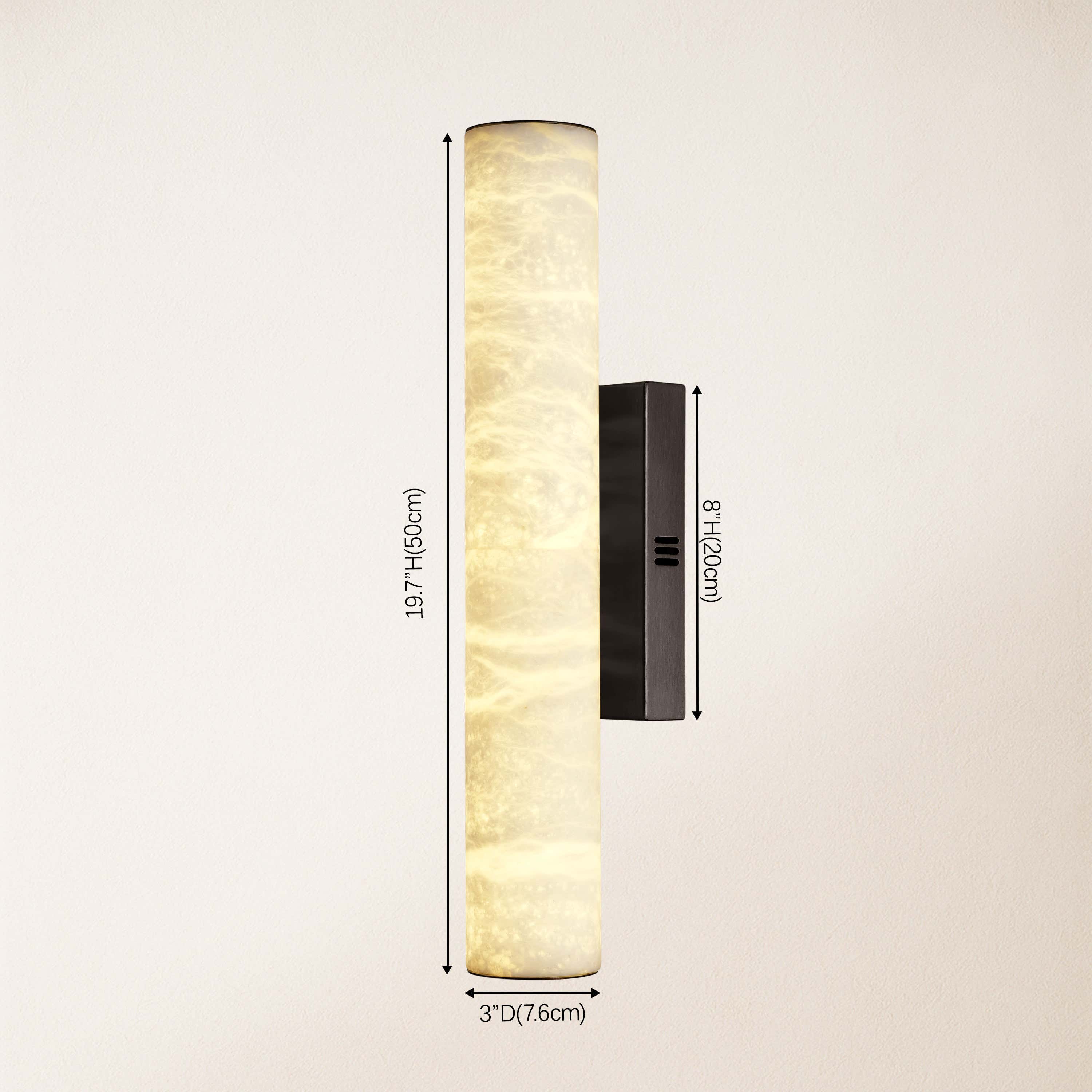 Sylvia Palladian Alabaster Wall Sconce 20"H