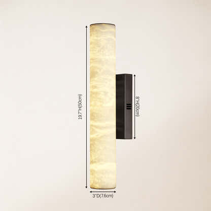 Sylvia Palladian Alabaster Wall Sconce 20"H