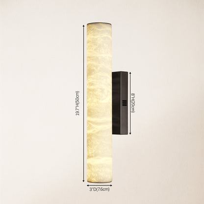 Sylvia Palladian Alabaster Wall Sconce 20"H