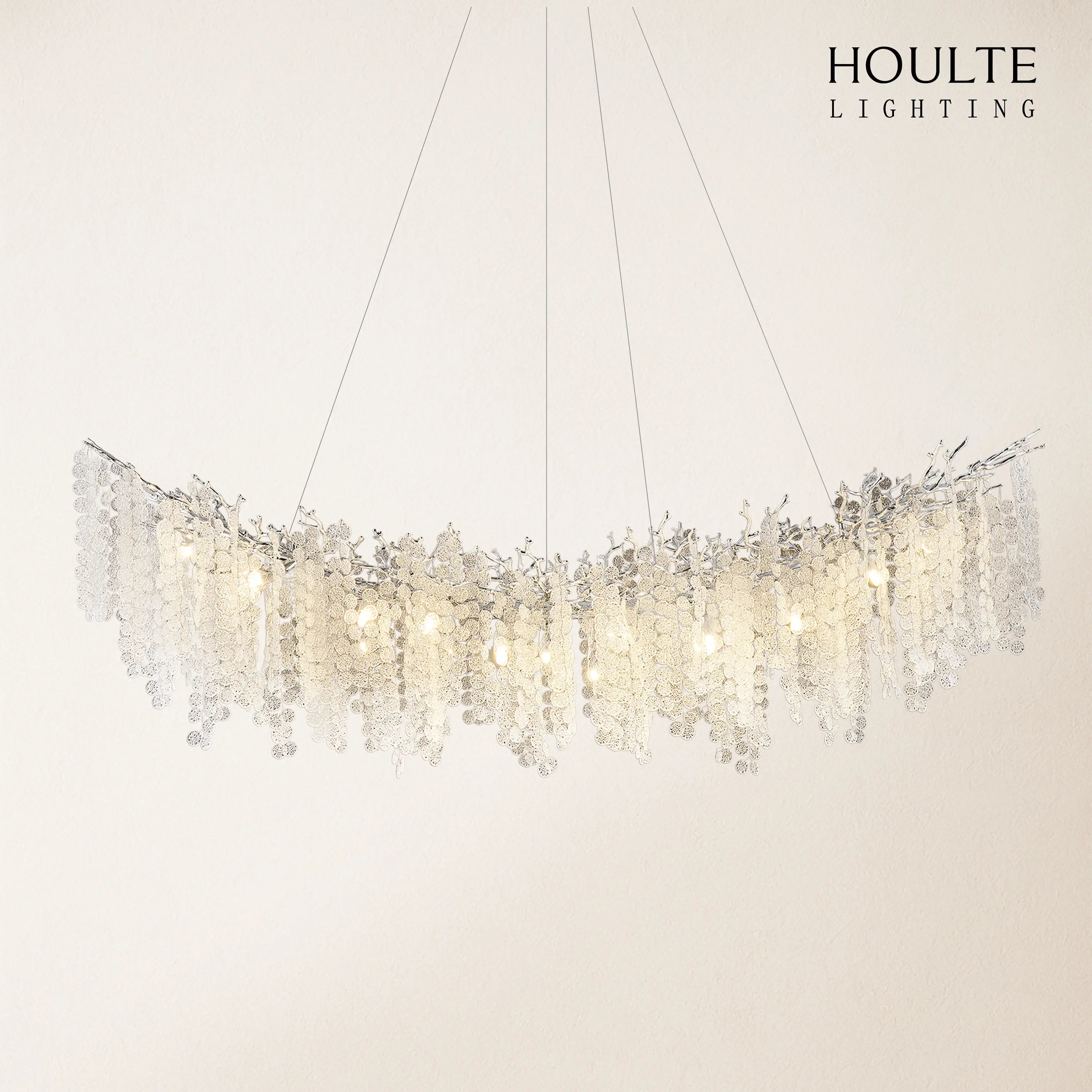 Shiro Noda Crystal Tree Branch Linear Chandelier 72"