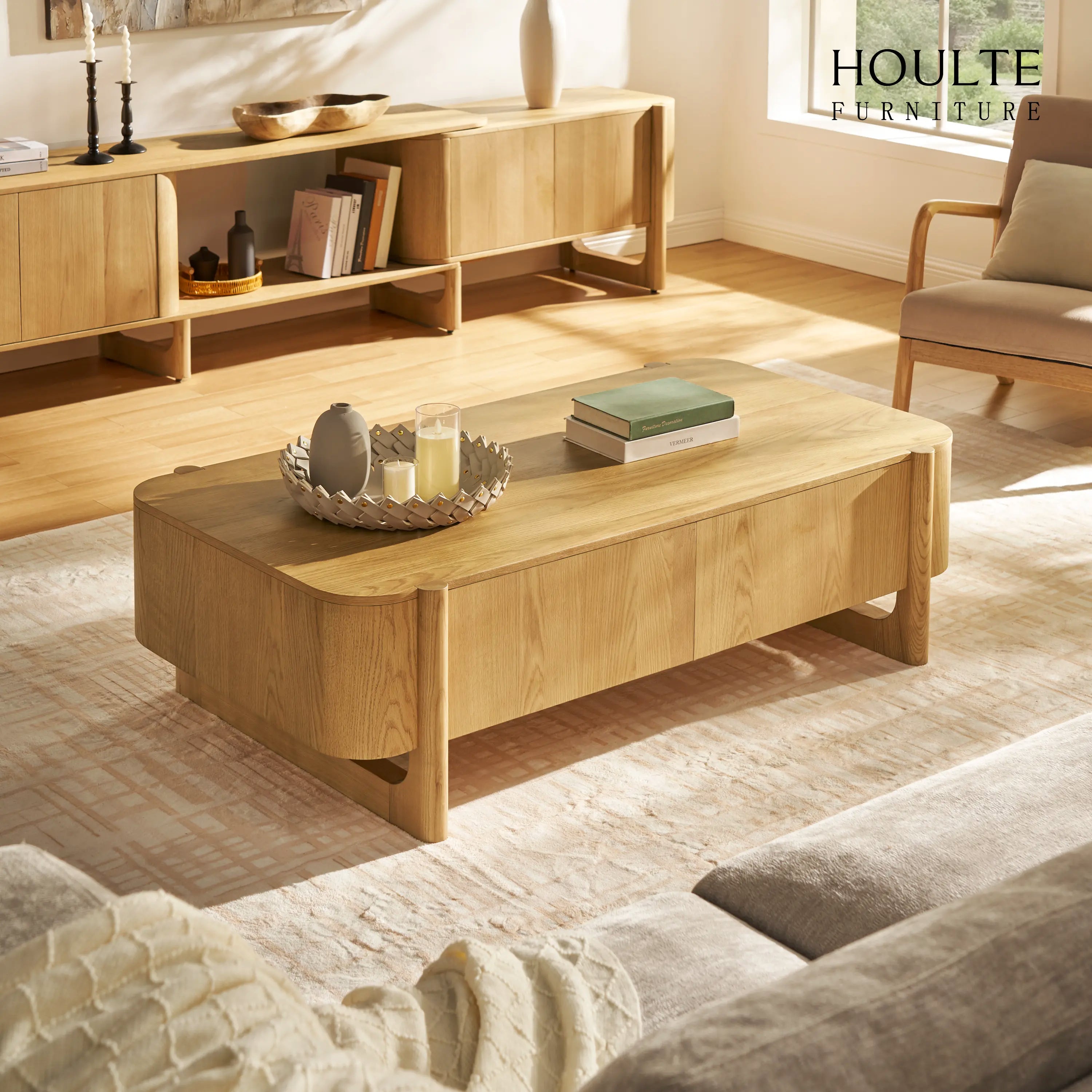 Silas Extendable TV Stand and Coffee Table Set
