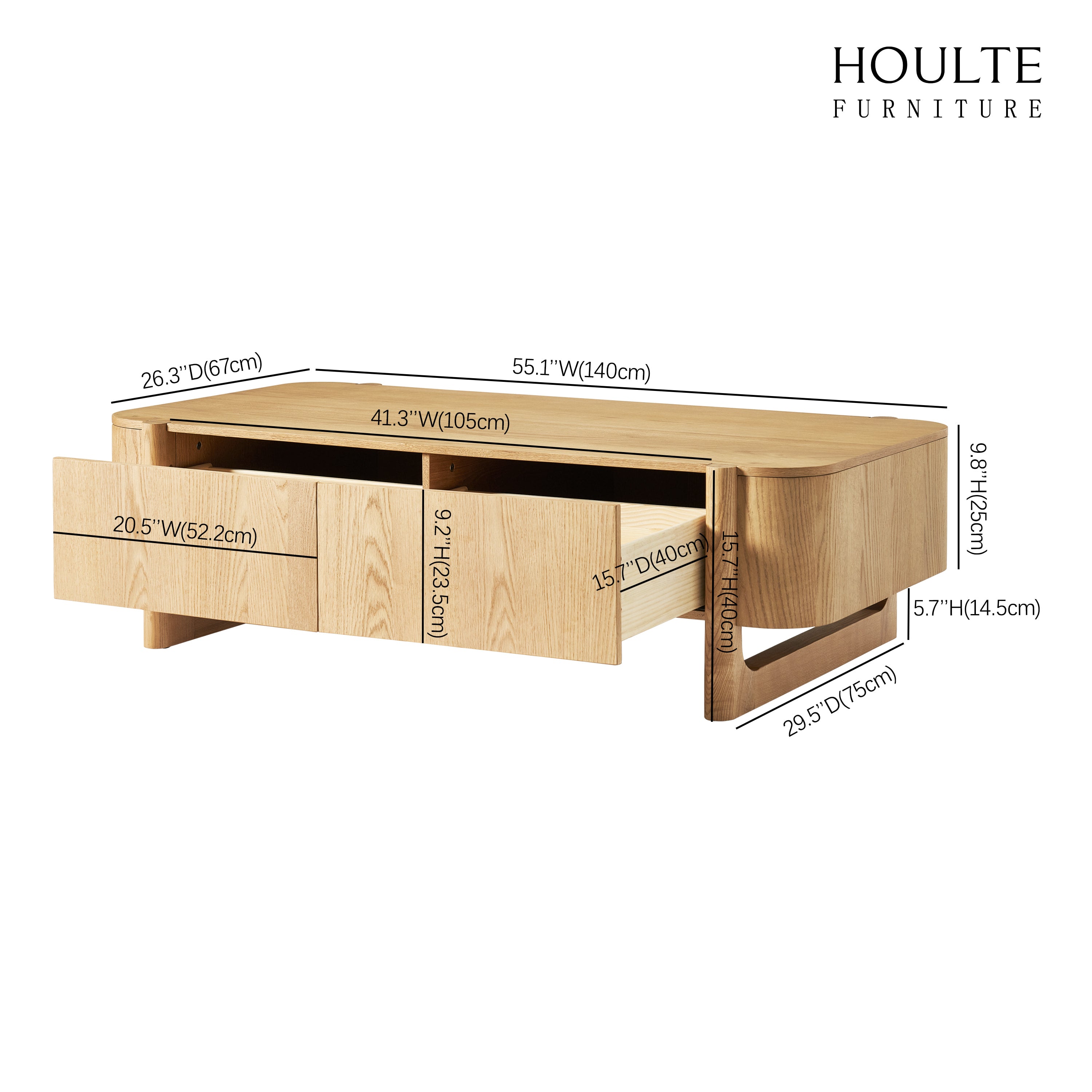 Silas Extendable TV Stand and Coffee Table Set