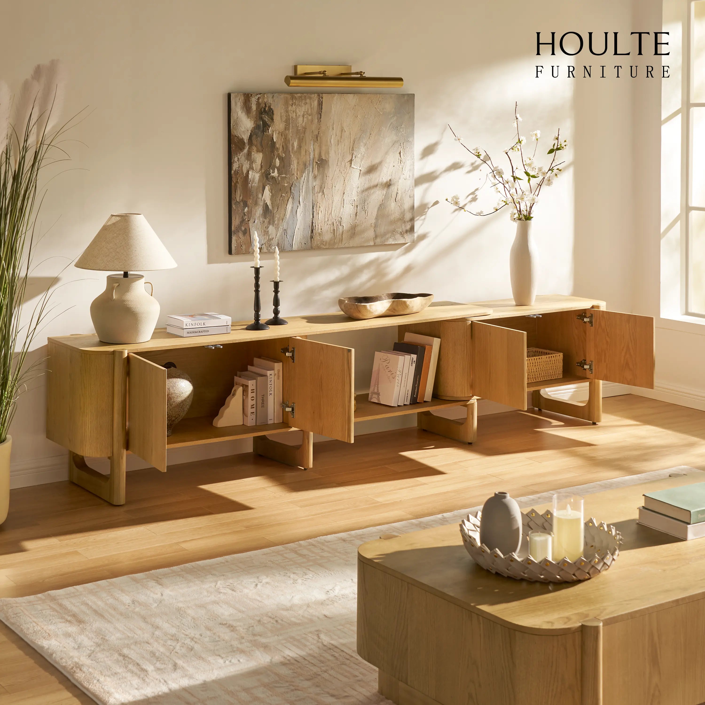 Silas Extendable TV Stand and Coffee Table Set