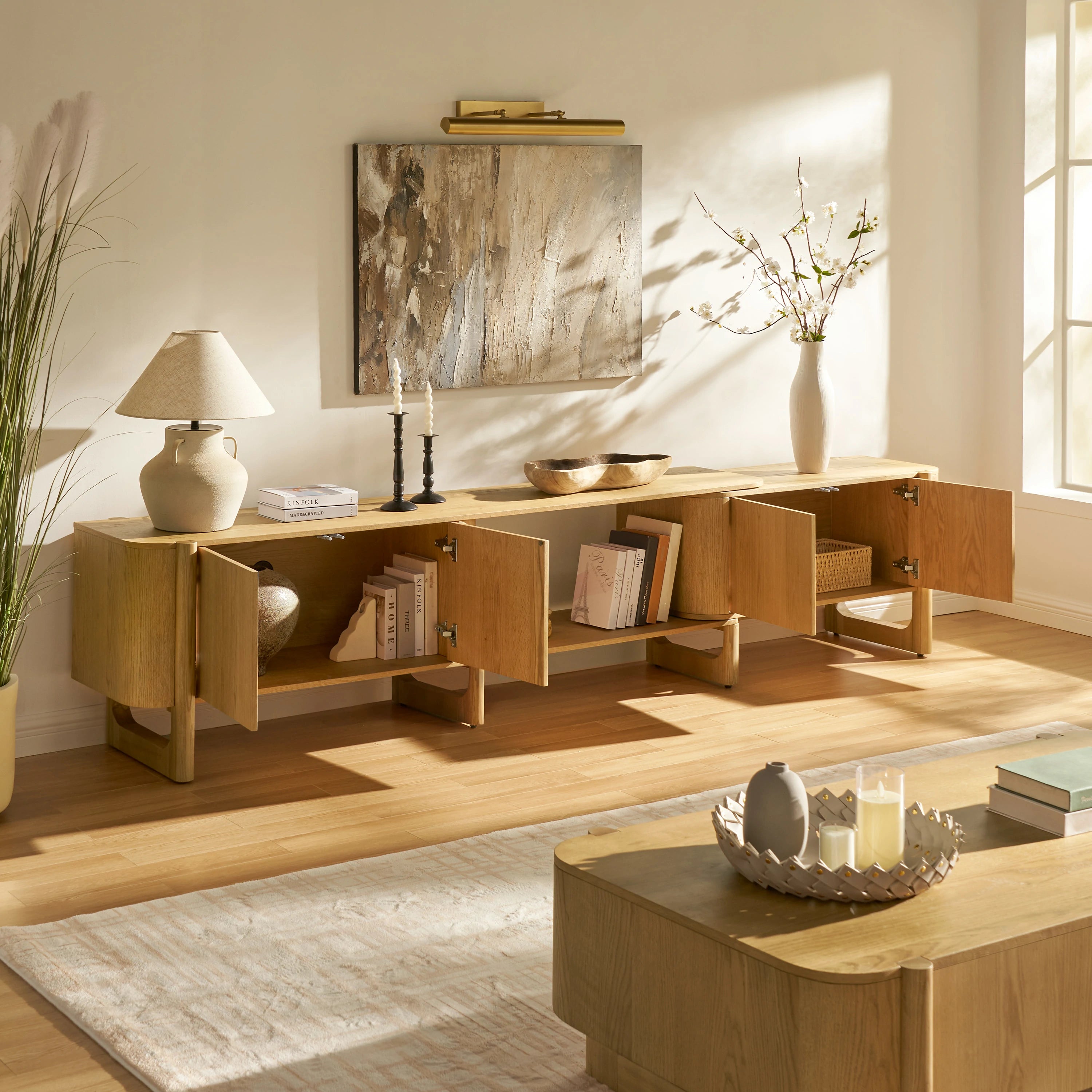 Silas Extendable TV Stand and Coffee Table Set