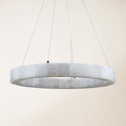 Soluna Alabaster Round Chandelier 30"D