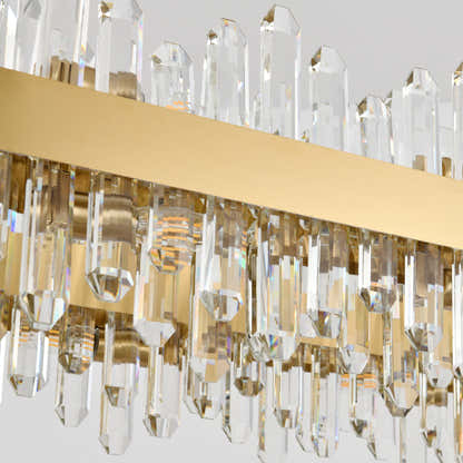 Stellara Crystal Strip Oval Chandelier 36"W